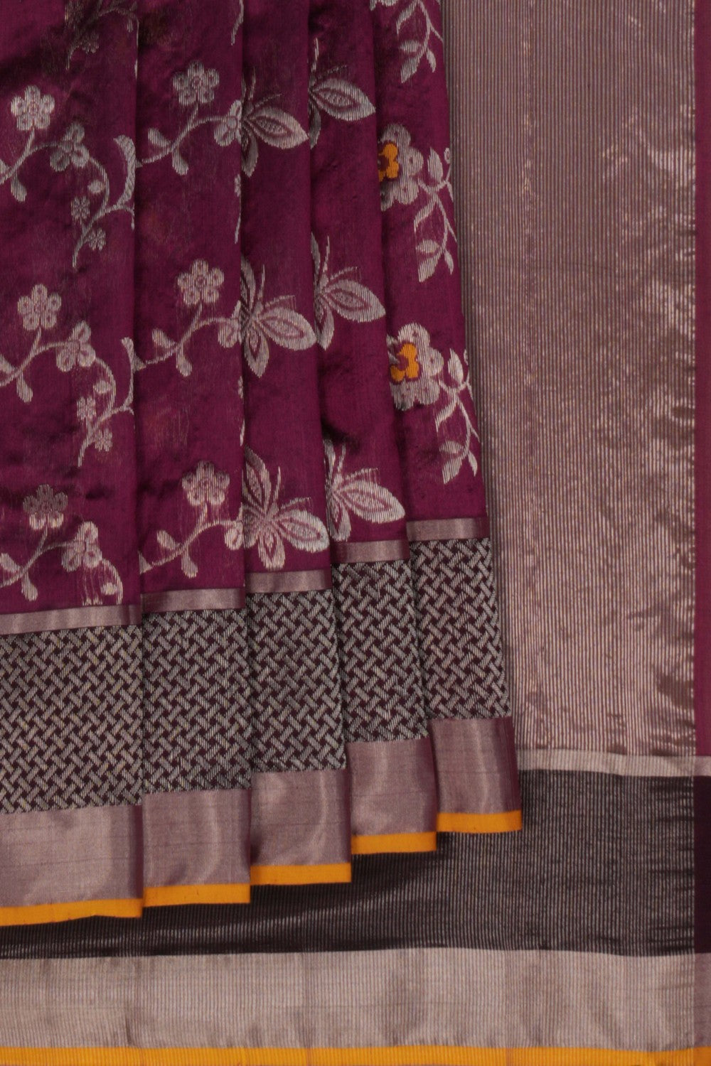 Image of A Vibrant Purple Chanderi Saree